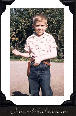 Jim with broken arm